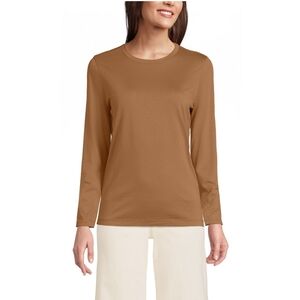 Lands End Basic cotton Long Sleeve T-shirt Small 6 8